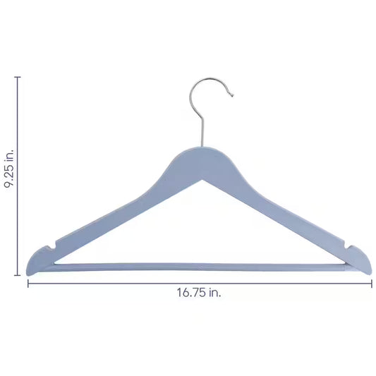 Eco Friendly Coat Hangers in Blue 20 Piece
