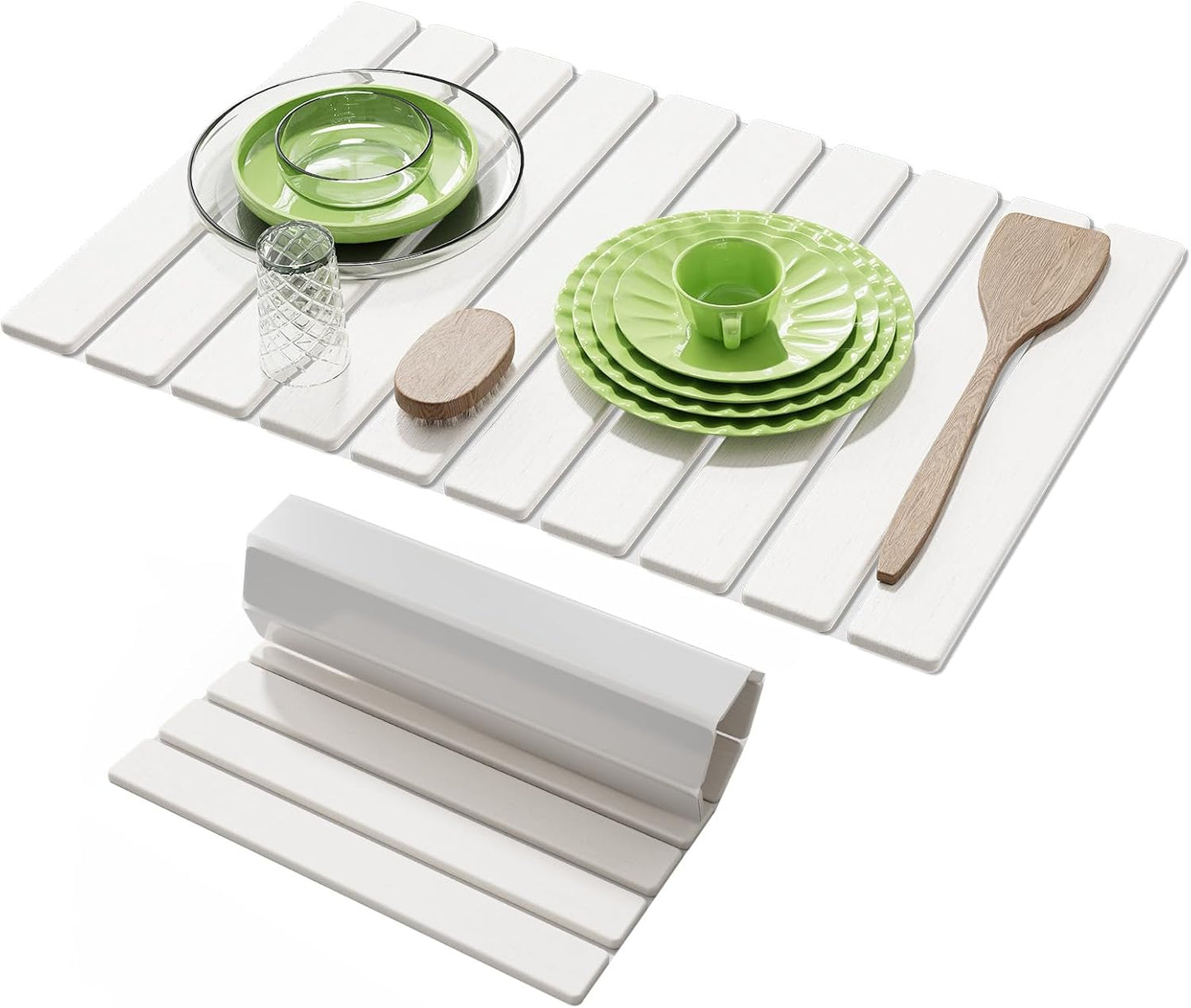 Diatomaceous Earth Drying Mat for Kitchen, 23.6''X15.3'', Eco-Friendly White