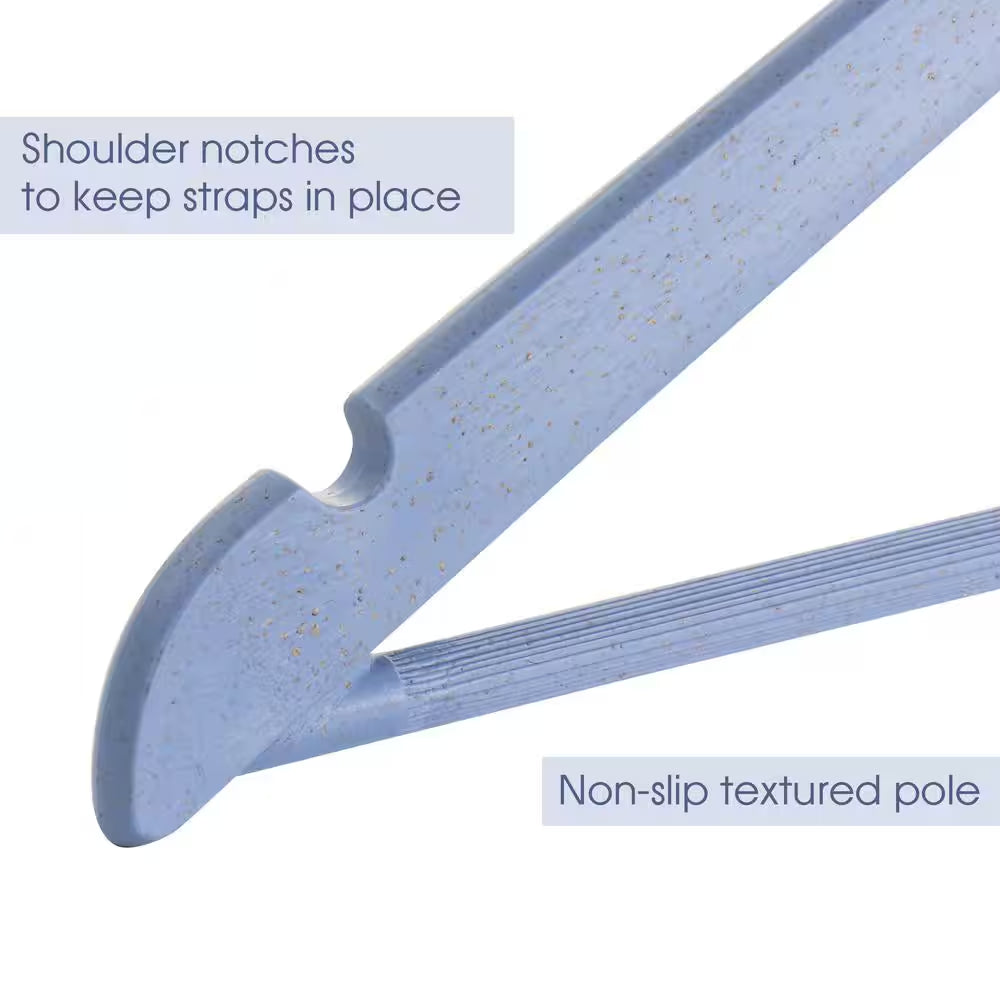 Eco Friendly Coat Hangers in Blue 20 Piece