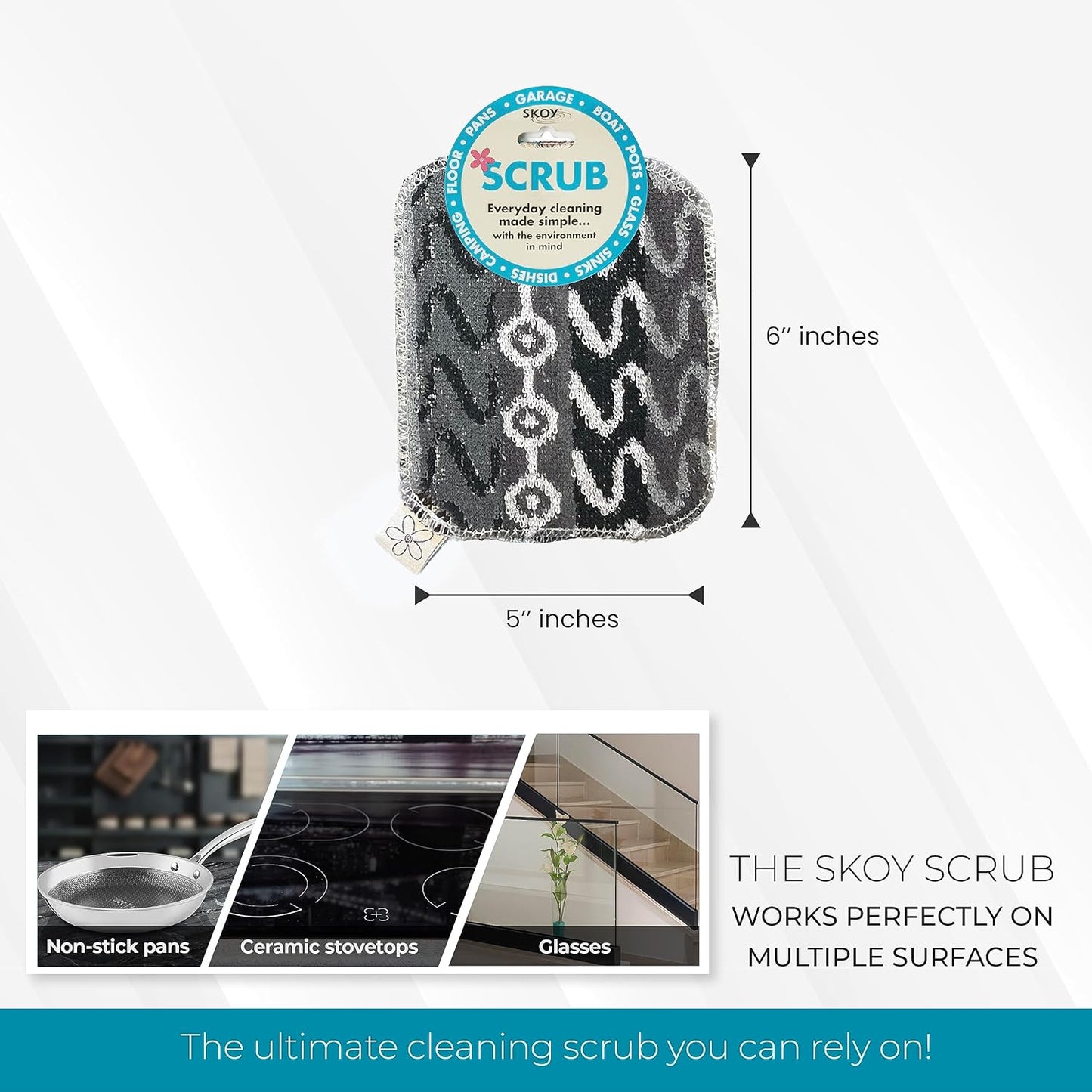 Skoy Scrub - Eco-Friendly Reusable Kitchen Scrub (Monochromatic