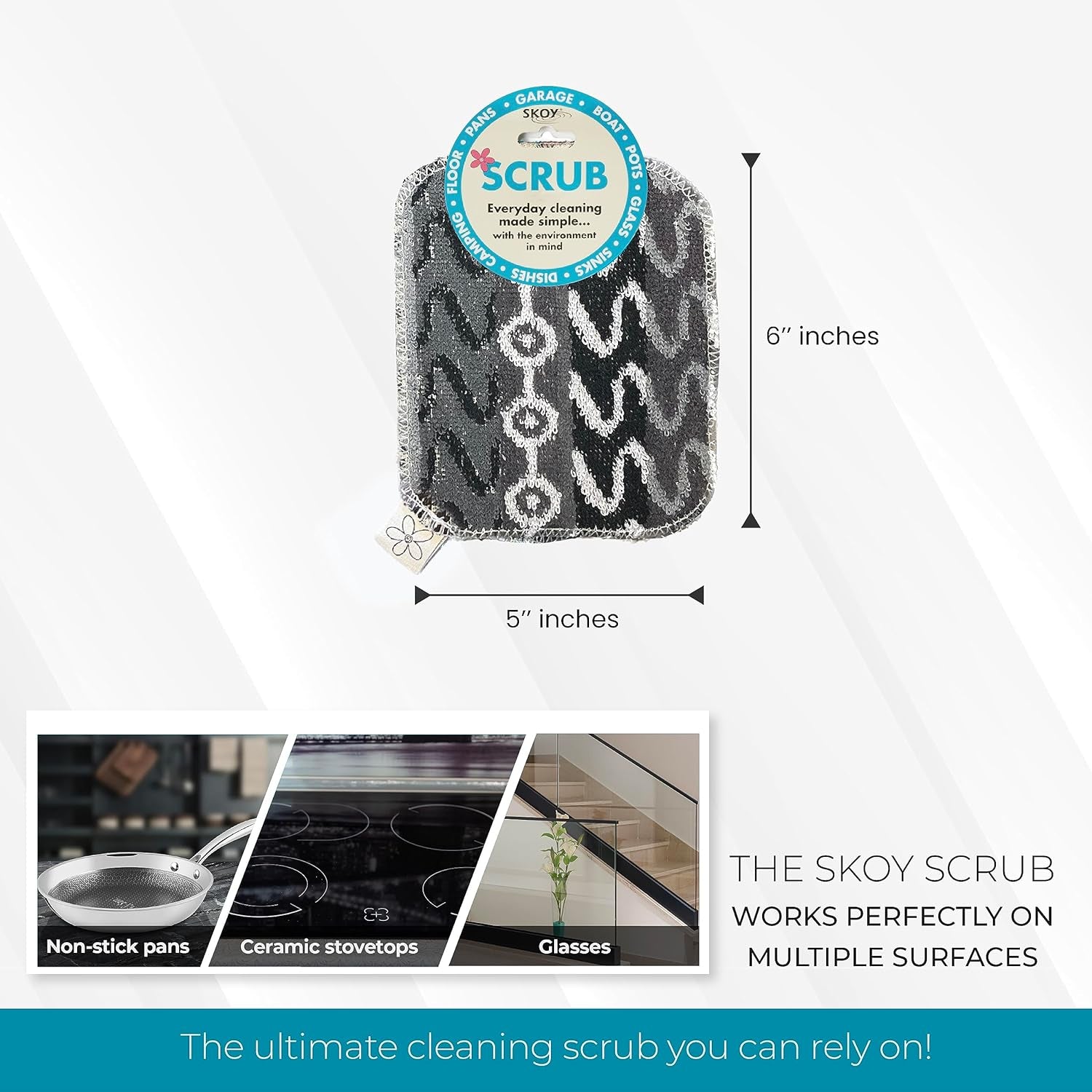 Skoy Scrub - Eco-Friendly Reusable Kitchen Scrub (Monochromatic