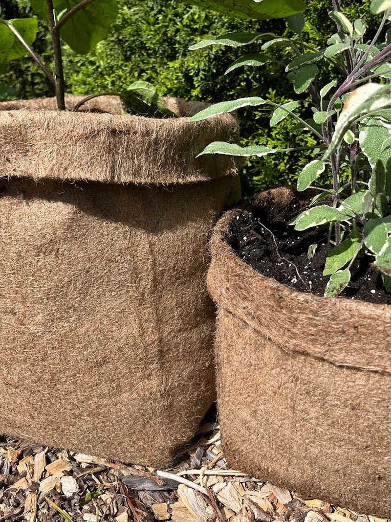 Hemp Fabric Material Pot Planter - Eco-Friendly Grow Bag Natural Plastic Free